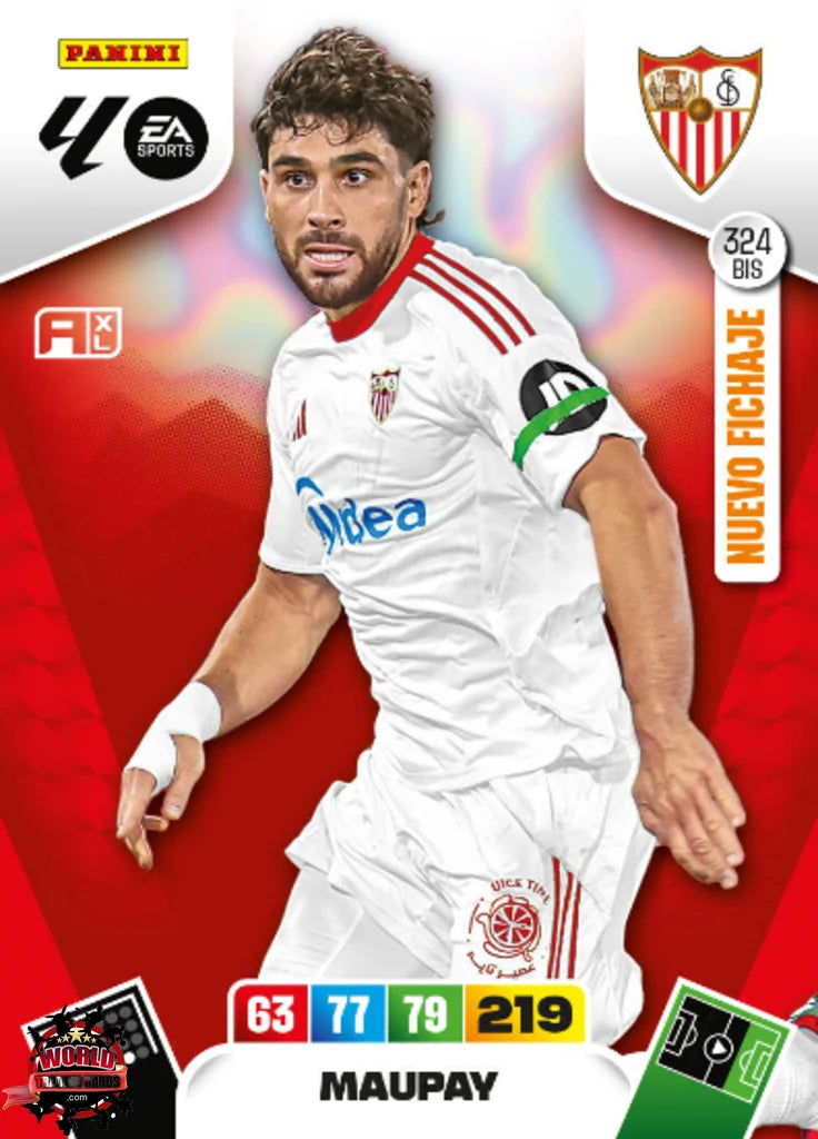 #324 Bis | Adrenalyn XL | La Liga | 2025-2026 | Maupay | Sevilla FC | Nuevo Fichaje