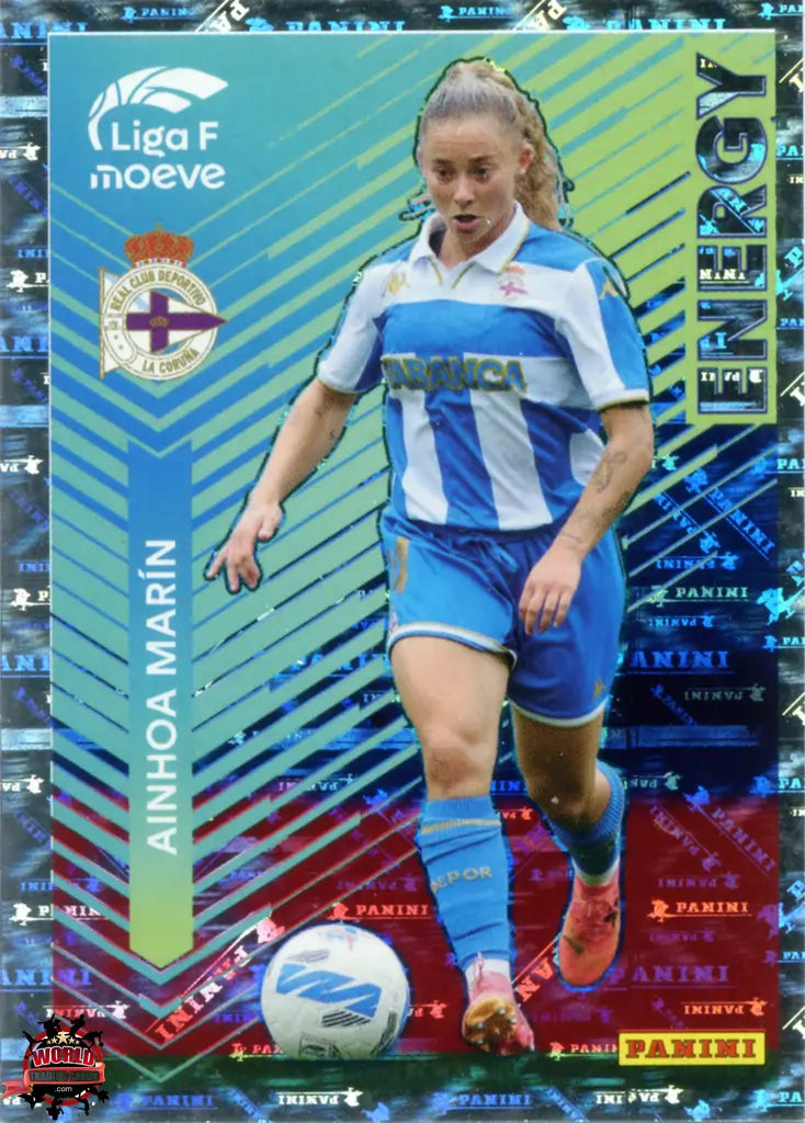 Cromo Trading Card Fútbol-Ainhoa Marín-Deportivo Abanca-Panini Liga F Moeve 2025-2026-327-Energy Moeve