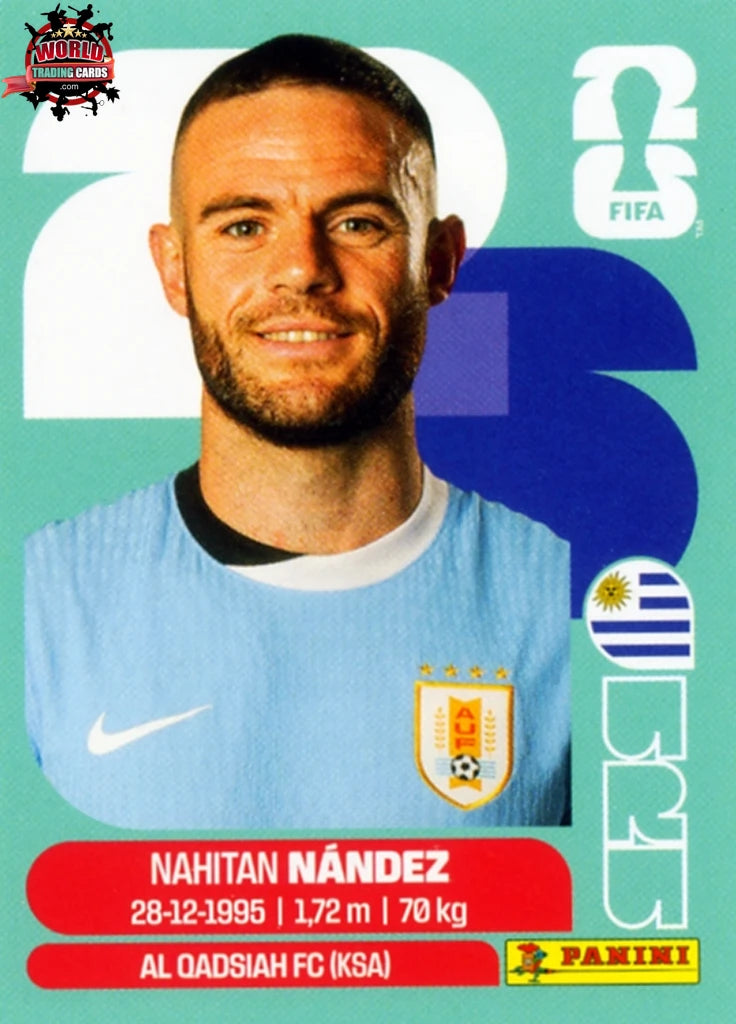 #URU009 | Panini | Fifa World Cup Stickers | 2026 | Nahitan Nandez | Uruguay | Base - International version