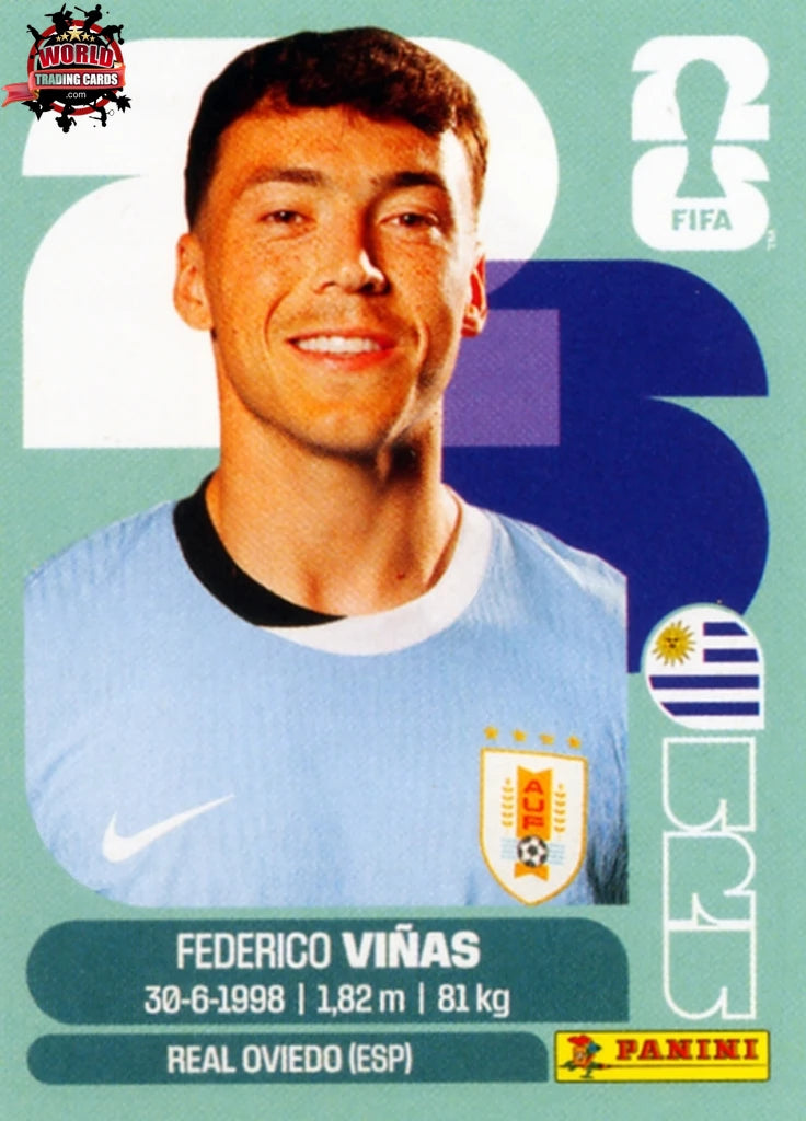 #URU018 | Panini | Fifa World Cup Stickers | 2026 | Federico Viñas | Uruguay | Base - International version