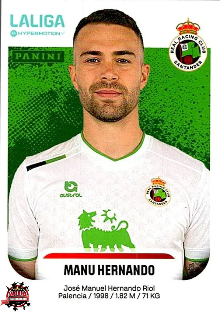 Cromo Trading Card Fútbol-Manu Hernando-Real Racing Club-Panini La Liga HypermotionV 2025-2026-331-Basico