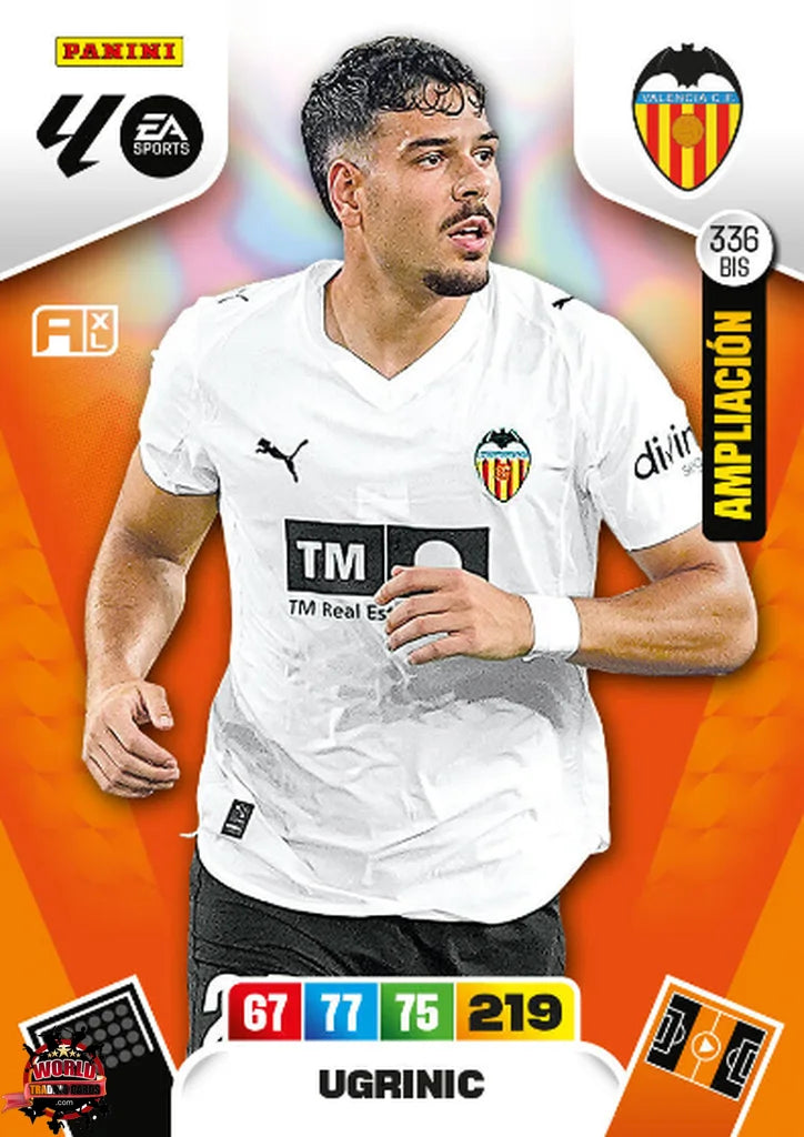 Ugrinic - Valencia CF - Panini Adrenalyn XL - 2025-2026 - 336Bis - Basico Ampliación LP