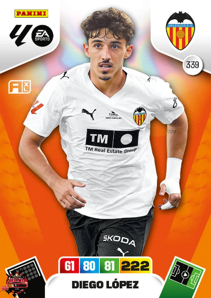#339 | Adrenalyn XL | La Liga | 2025-2026 | Diego López | Valencia CF | Basico
