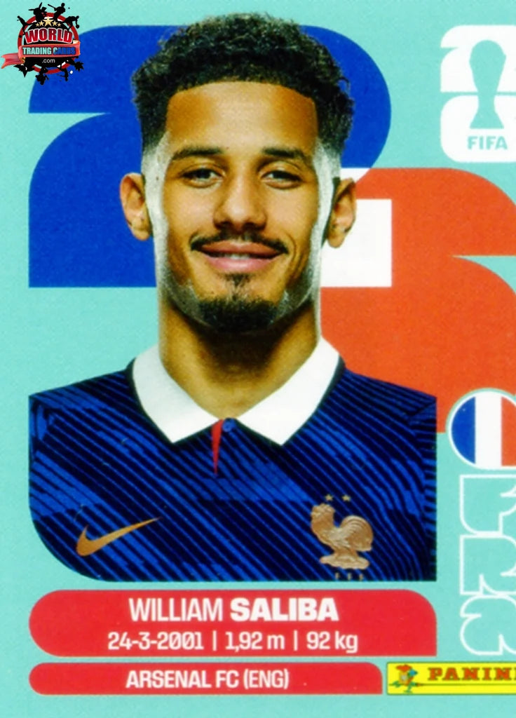 #FRA004 | Panini | Fifa World Cup Stickers | 2026 | William Saliba | France | Base - International version