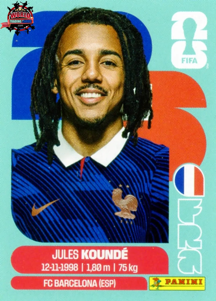 Football Trading Card-Jules Kounde-France-Panini Fifa World Cup