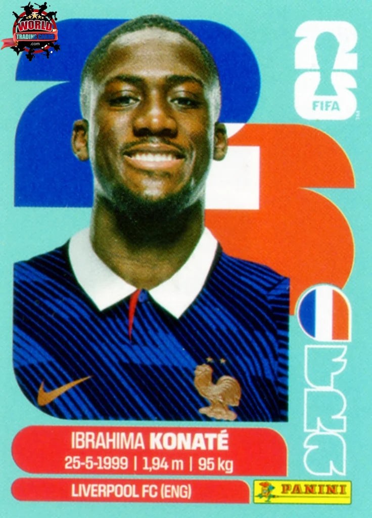 #FRA006 | Panini | Fifa World Cup Stickers | 2026 | Ibrahima Konate | France | Base - International version