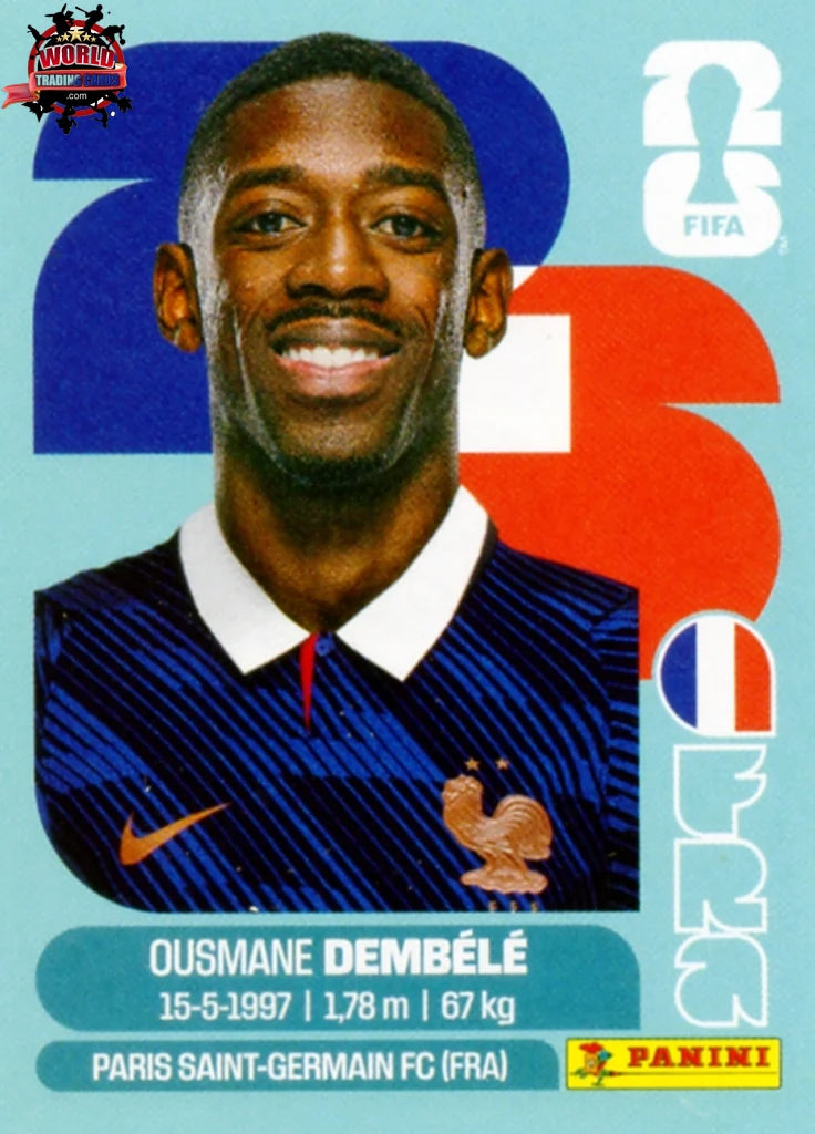 #FRA015 | Panini | Fifa World Cup Stickers | 2026 | Ousmane Dembele | France | Base