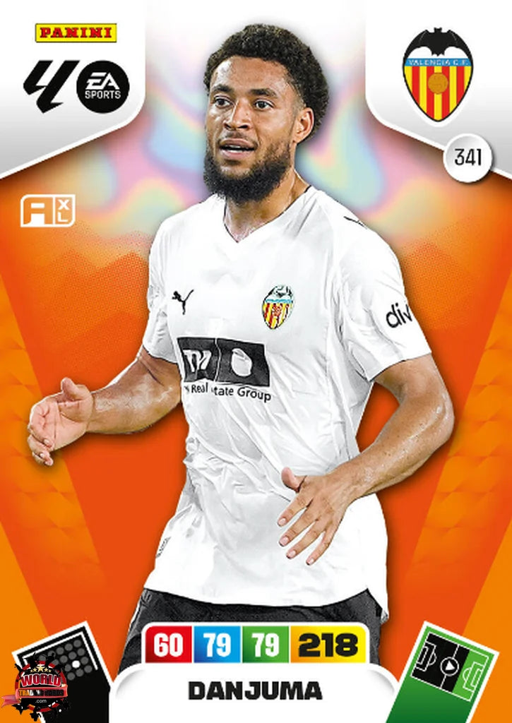 Cromo Trading Card Fútbol-Danjuma-Valencia CF-Panini Adrenalyn XL