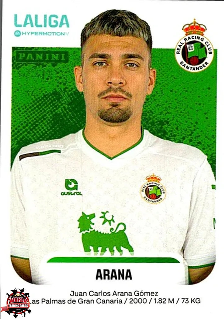 Cromo Trading Card Fútbol-Arana-Real Racing Club-Panini La Liga HypermotionV 2025-2026-343-Basico