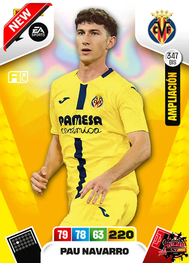 #347 Bis | Panini | Adrenalyn XL | La Liga | 2025-2026 | Pau Navarro | Villarreal CF | Extension