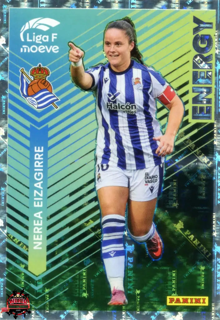 Cromo Trading Card Fútbol-Nerea Eizagirre-Real Sociedad-Panini Liga F Moeve 2025-2026-349-Energy Moeve
