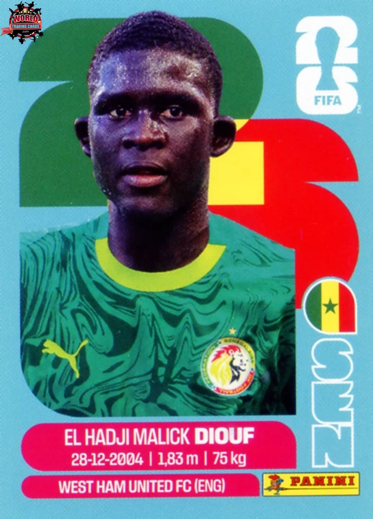 #SEN007 | Panini | Fifa World Cup Stickers | 2026 | El Hadji Malick Diouf | Senegal | Base - International version