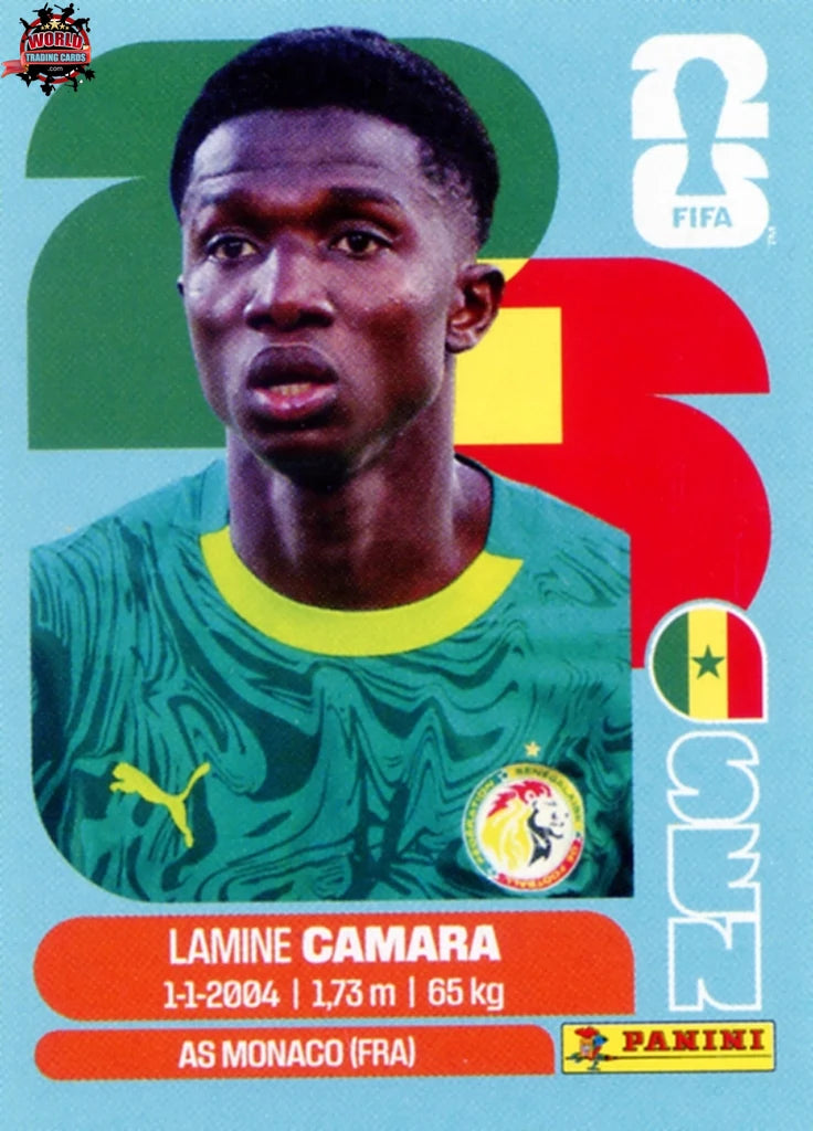 #SEN014 | Panini | Fifa World Cup Stickers | 2026 | Lamine Camara | Senegal | Base - International version