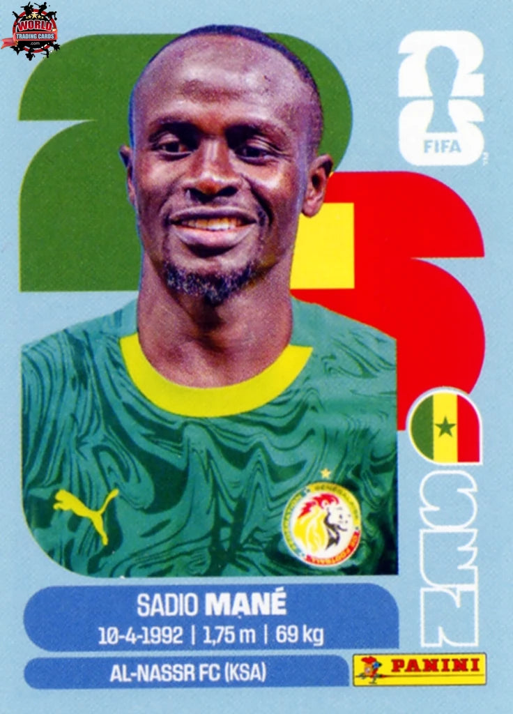 #SEN015 | Panini | Fifa World Cup Stickers | 2026 | Sadio Mane | Senegal | Base - International version