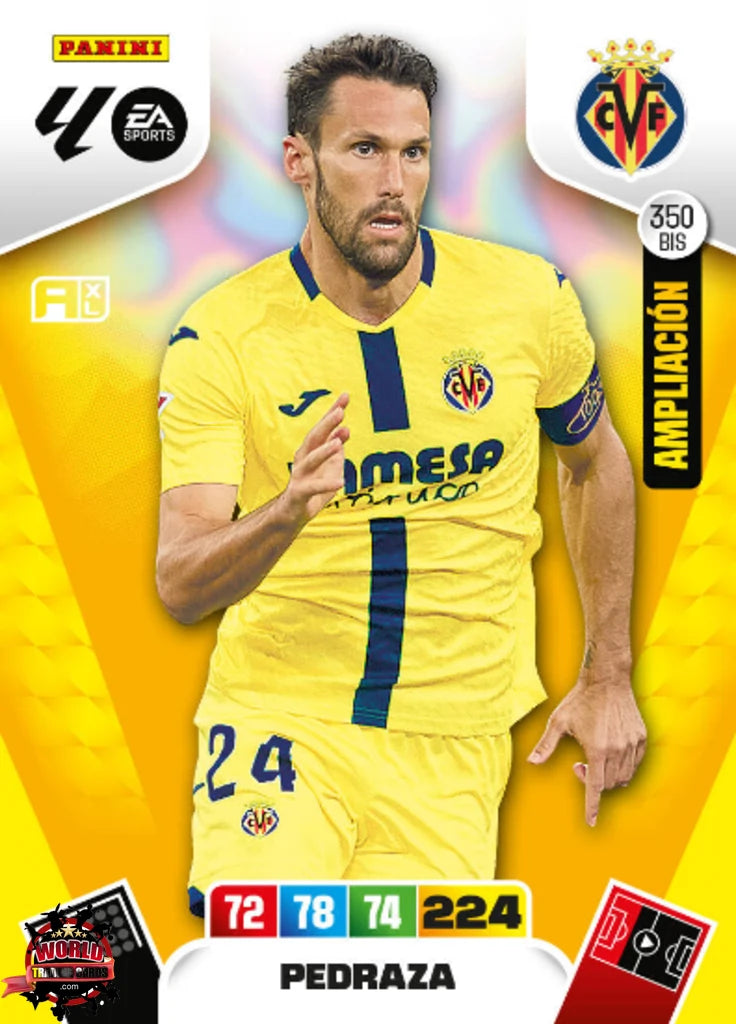 #350 Bis | Adrenalyn XL | La Liga | 2025-2026 | Pedraza | Villarreal CF | Ampliacion