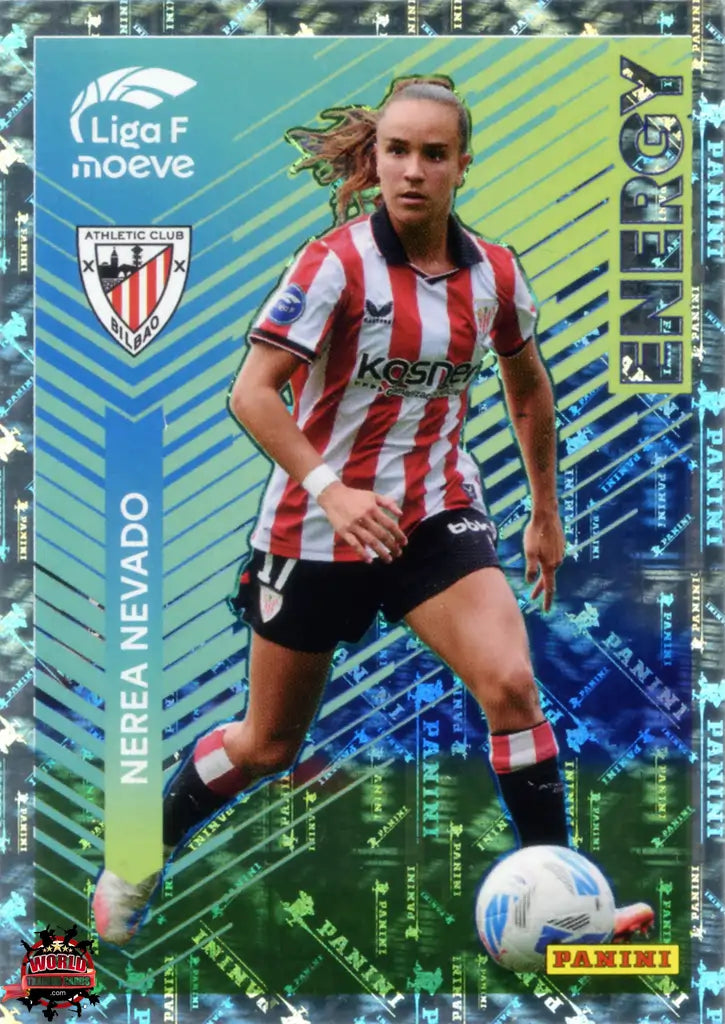 Cromo Trading Card Fútbol-Nerea Nevado-Athletic Club-Panini Liga F Moeve 2025-2026-350-Energy Moeve