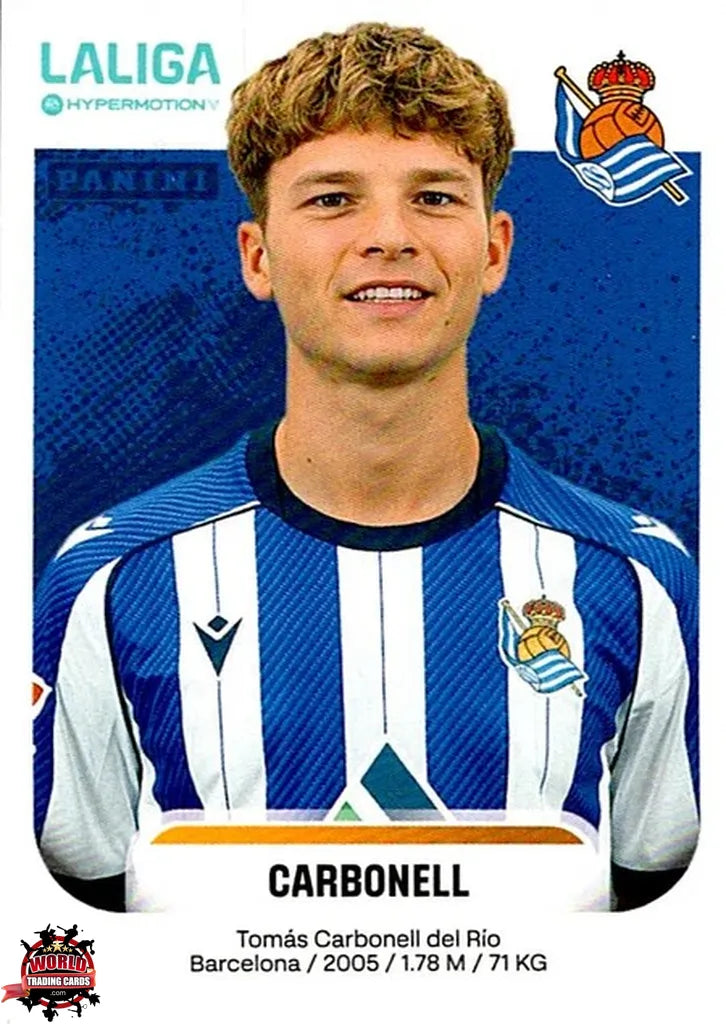 Cromo Trading Card Fútbol-Carbonell-Real Sociedad B-Panini La Liga HypermotionV 2025-2026-353-Basico