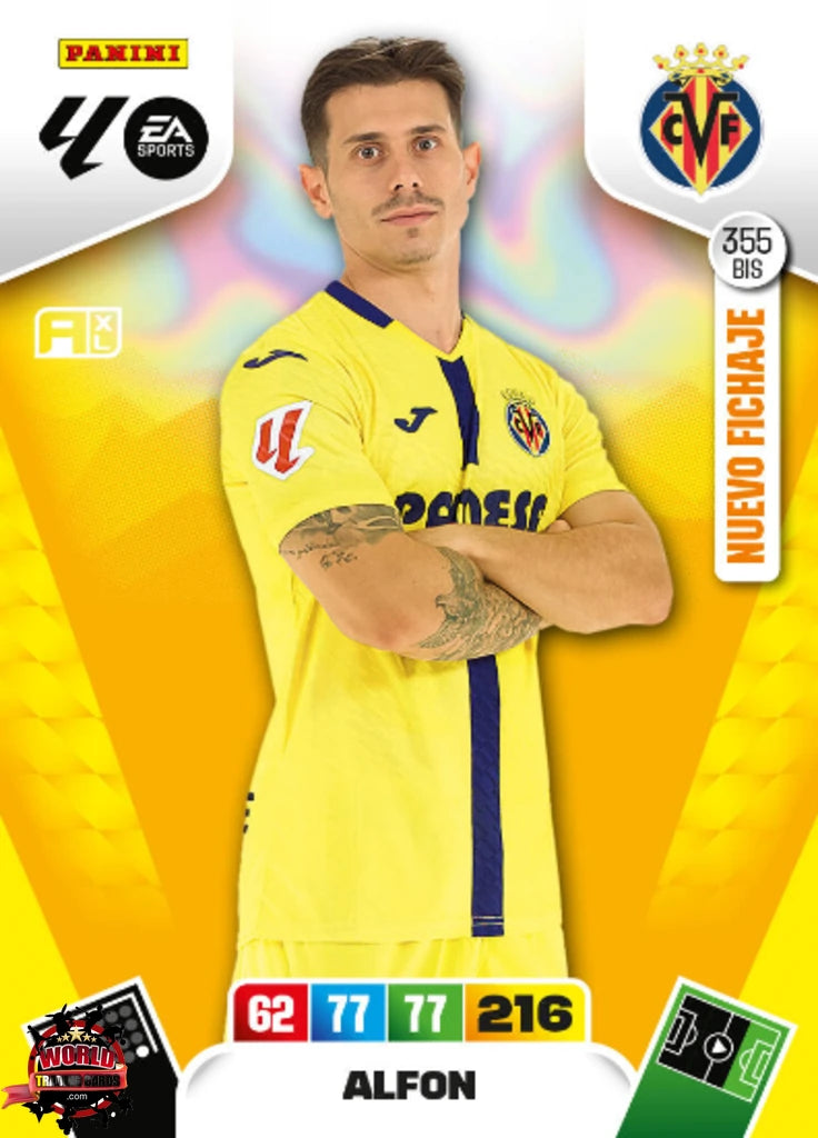 #355 Bis | Adrenalyn XL | La Liga | 2025-2026 | Alfon | Villarreal CF | Nuevo Fichaje