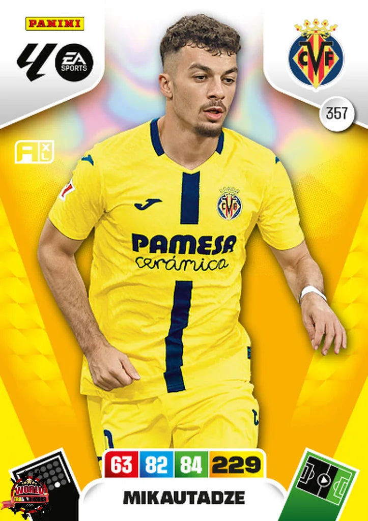 #357 | Adrenalyn XL | La Liga | 2025-2026 | Mikautadze | Villarreal CF | Basico