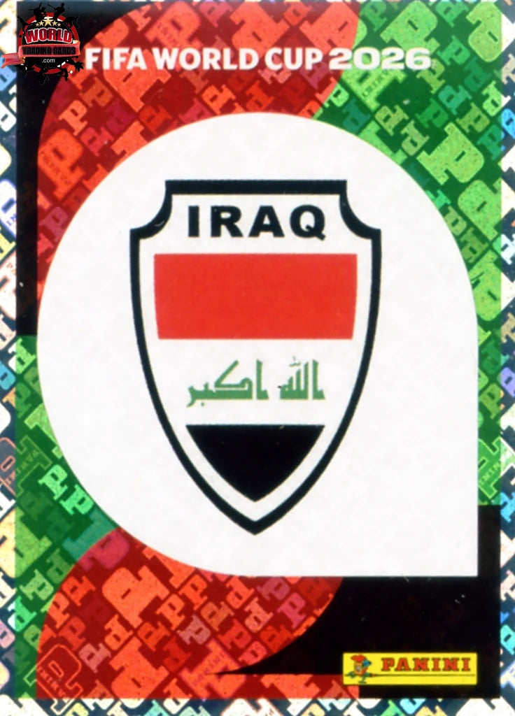 #IRQ001 | Panini | Fifa World Cup Stickers | 2026 | Emblem | Iraq | Foil - International version