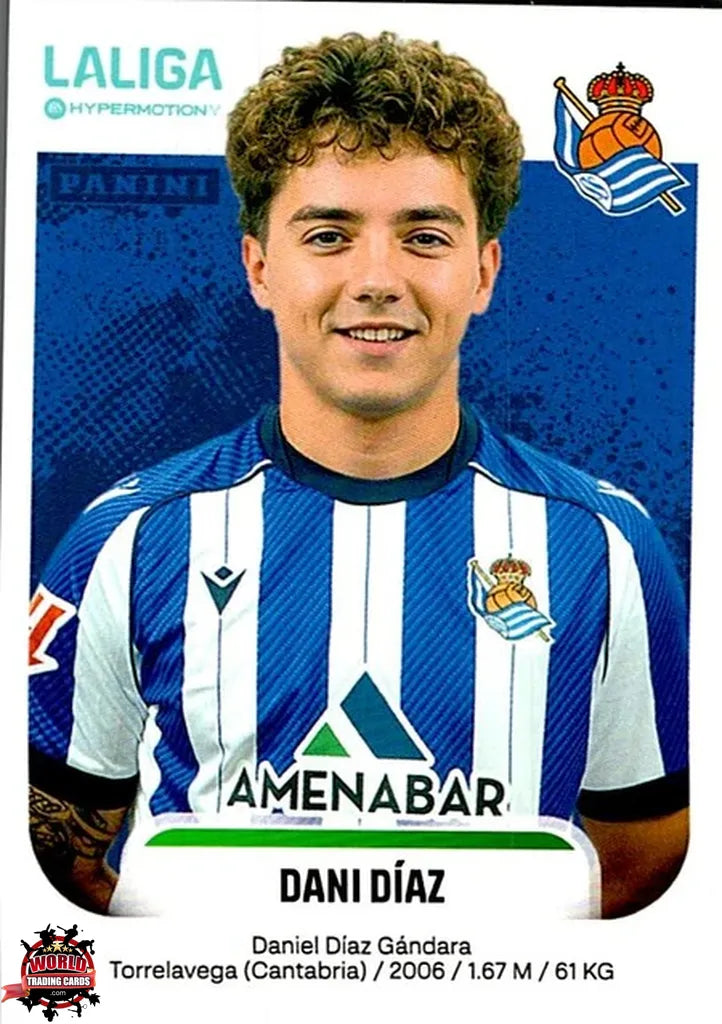 Cromo Trading Card Fútbol-Dani Díaz-Real Sociedad B-Panini La Liga HypermotionV 2025-2026-360-Basico