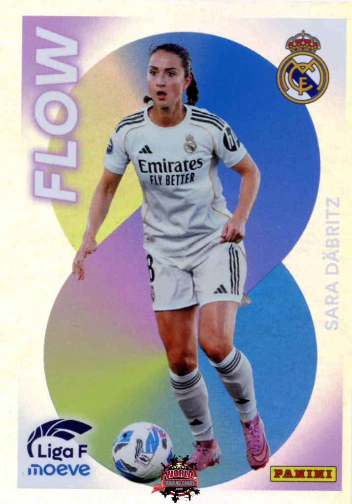 Cromo Trading Card Fútbol-Sara Däbritz-Real Madrid-Panini Liga F Moeve 2025-2026-362-Flow