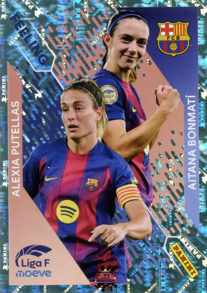 Cromo Trading Card Fútbol-Aitana Bonmatí / Alexia Putellas-FC Barcelona-Panini Liga F Moeve 2025-2026-364-Feeling