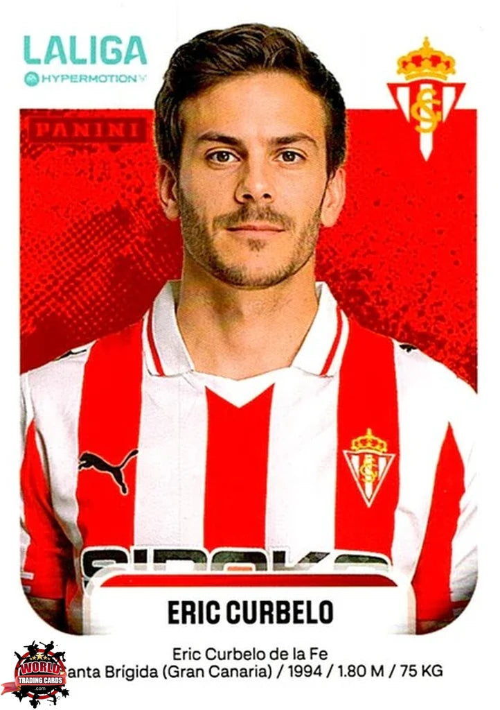 Cromo Trading Card Fútbol-Eric Curbello-Real Sporting de Gijón-Panini La Liga HypermotionV 2025-2026-368B-Basico