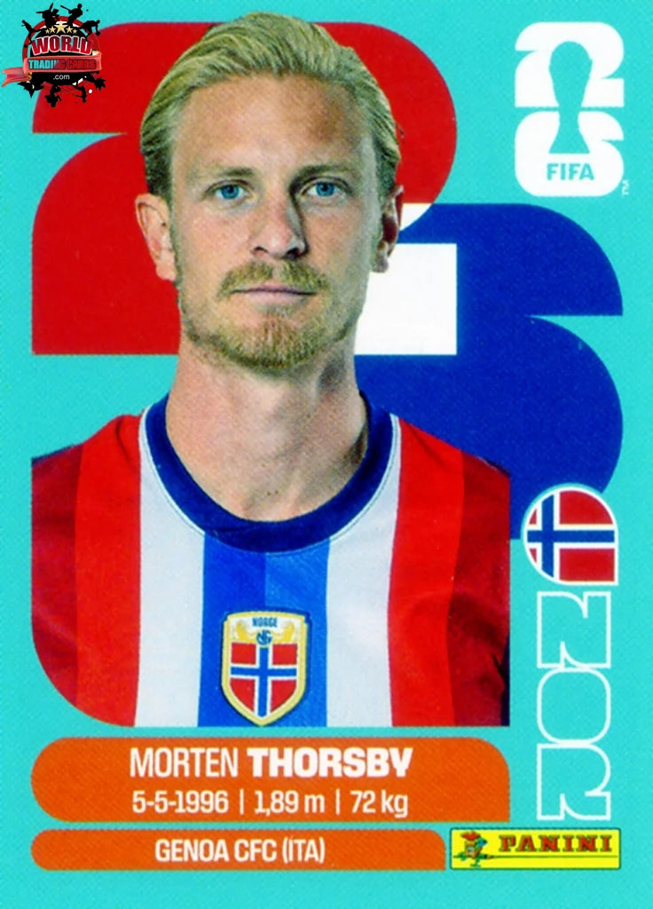 #NOR009 | Panini | Fifa World Cup Stickers | 2026 | Morten Thorsby | Norway | Base