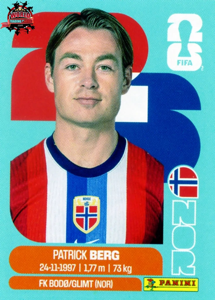 #NOR014 | Panini | Fifa World Cup Stickers | 2026 | Patrick Berg | Norway | Base
