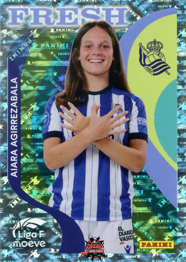 Cromo Trading Card Fútbol-Aiara Agirrezabala-Real Sociedad-Panini Liga F Moeve 2025-2026-372-Fresh
