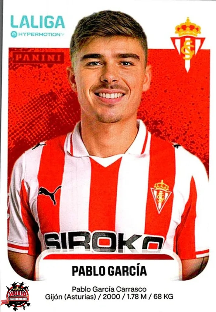Cromo Trading Card Fútbol-Pablo García-Real Sporting de Gijón-Panini La Liga HypermotionV 2025-2026-372-Basico