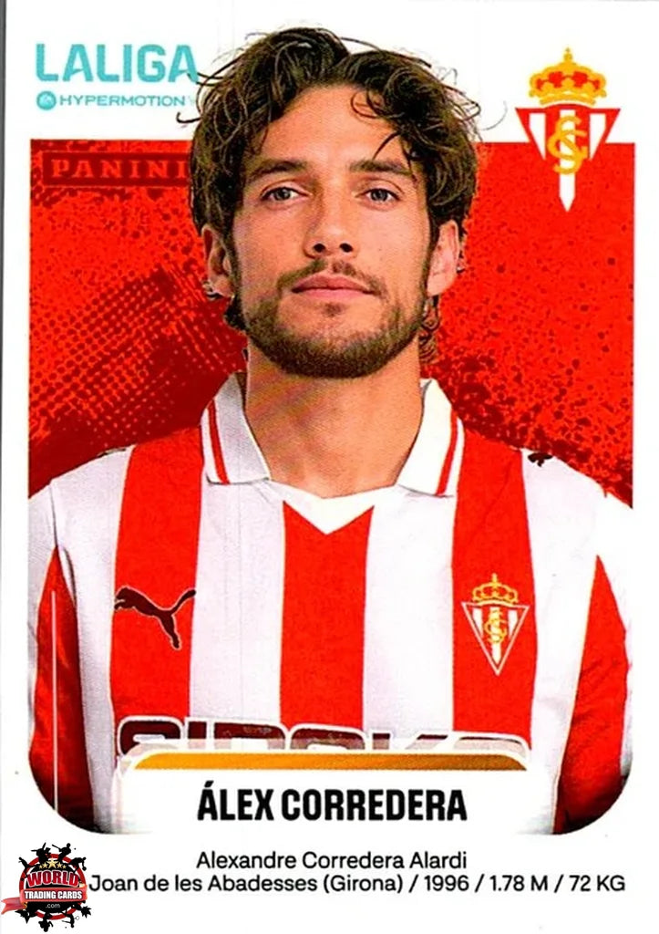 Cromo Trading Card Fútbol-Álex Corredera-Real Sporting de Gijón-Panini La Liga HypermotionV 2025-2026-375-Basico