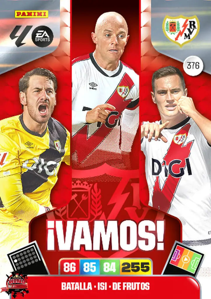 #376 | Adrenalyn XL | La Liga | 2025-2026 | Vamos Rayo Vallecano | Rayo Vallecano | Vamos