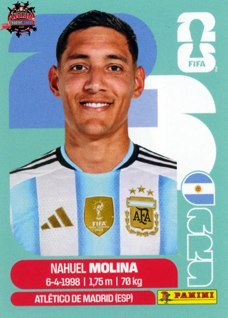 #ARG003 | Panini | Fifa World Cup Stickers | 2026 | Nahuel Molina | Argentina | Base