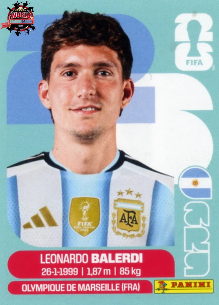 #ARG007 | Panini | Fifa World Cup Stickers | 2026 | Leonardo Balerdi | Argentina | Base