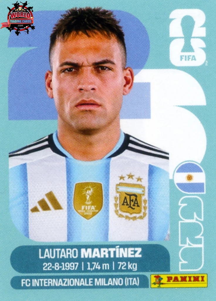 #ARG018 | Panini | Fifa World Cup Stickers | 2026 | Lautaro Martinez | Argentina | Base