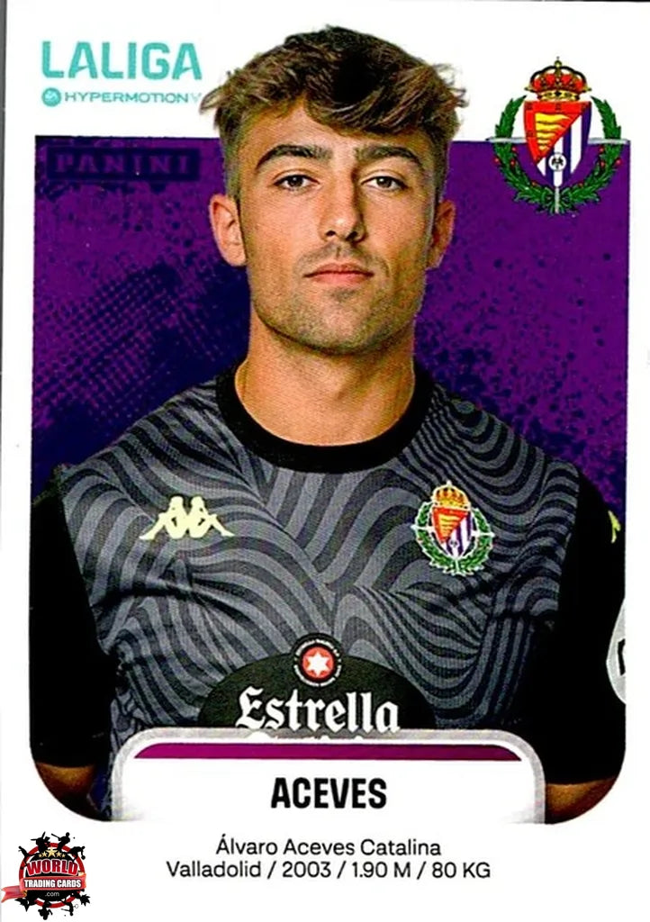 Cromo Trading Card Fútbol-Aceves-Real Valladolid CF-Panini La Liga HypermotionV 2025-2026-385-Basico