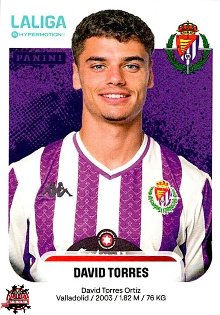 Cromo Trading Card Fútbol-David Torres-Real Valladolid CF-Panini La Liga HypermotionV 2025-2026-389-Basico