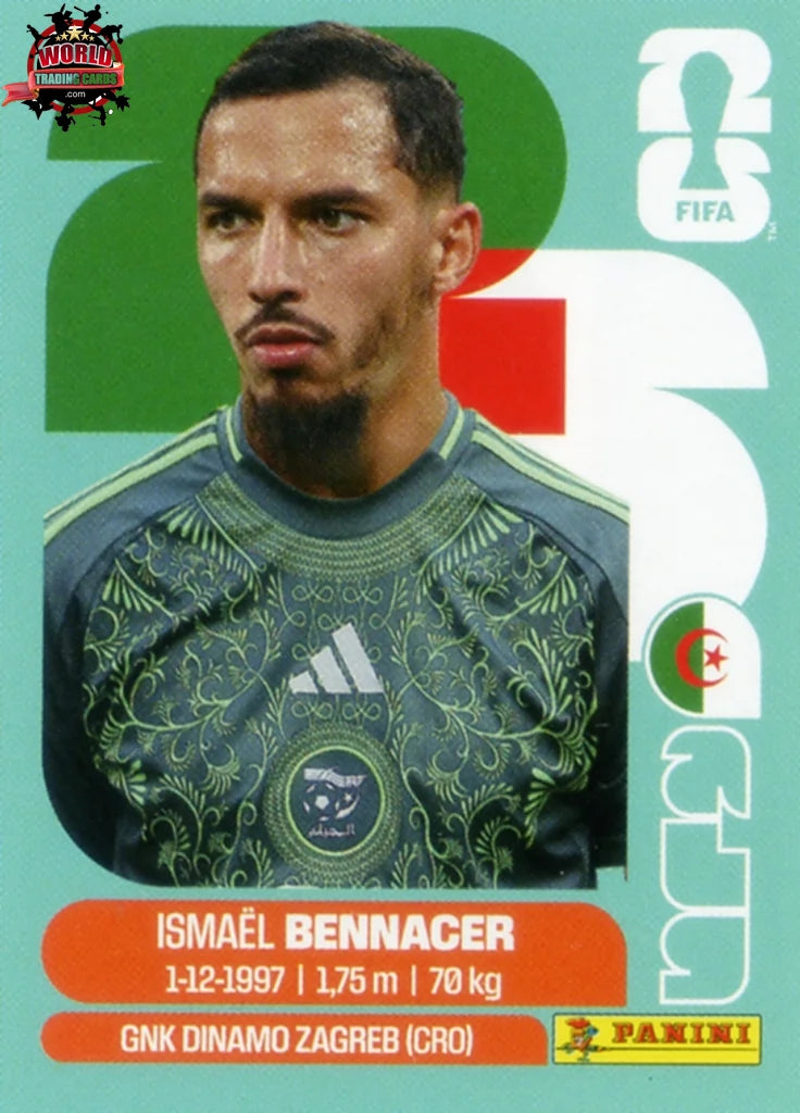 #ALG008 | Panini | Fifa World Cup Stickers | 2026 | Ismael Bennacer | Algeria | Base