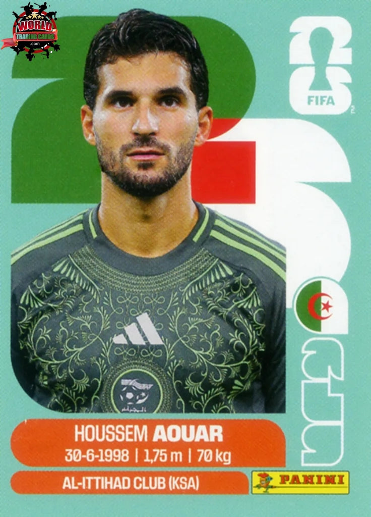 #ALG009 | Panini | Fifa World Cup Stickers | 2026 | Houssem Aquar | Algeria | Base