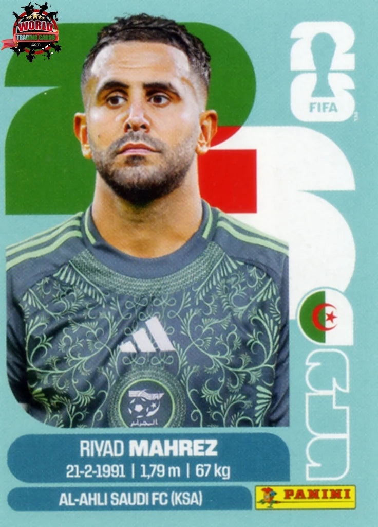 #ALG015 | Panini | Fifa World Cup Stickers | 2026 | Riyad Mahrez | Algeria | Base