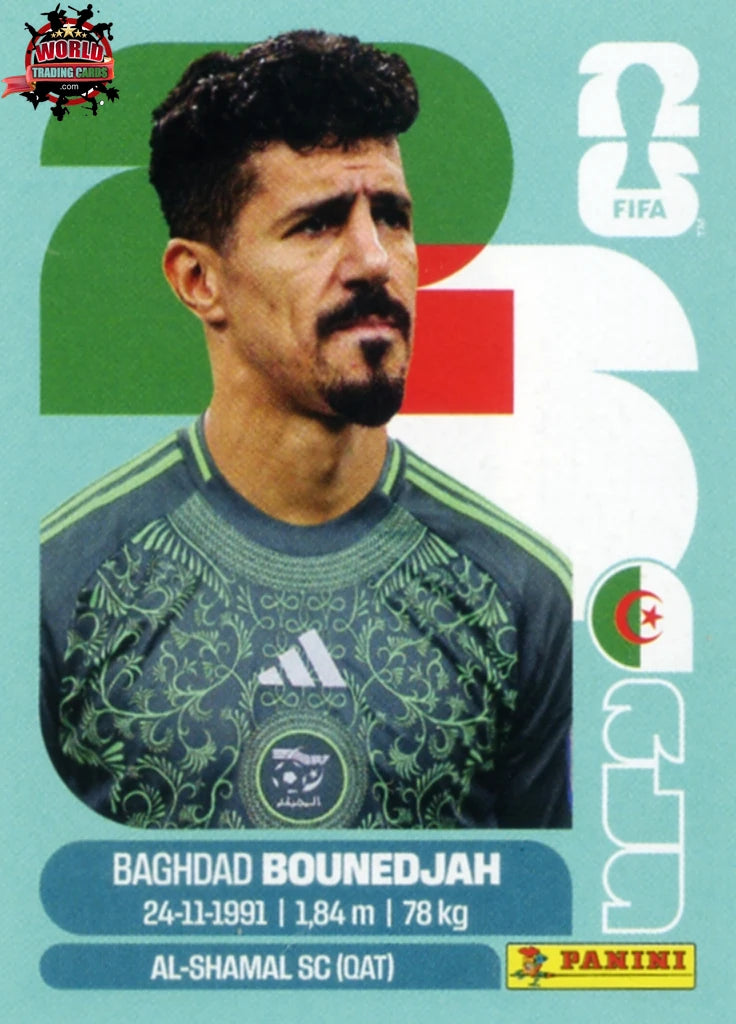 #ALG019 | Panini | Fifa World Cup Stickers | 2026 | Baghdad Bounedjah | Algeria | Base