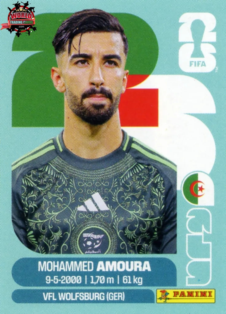 #ALG020 | Panini | Fifa World Cup Stickers | 2026 | Mohammed Amoura | Algeria | Base