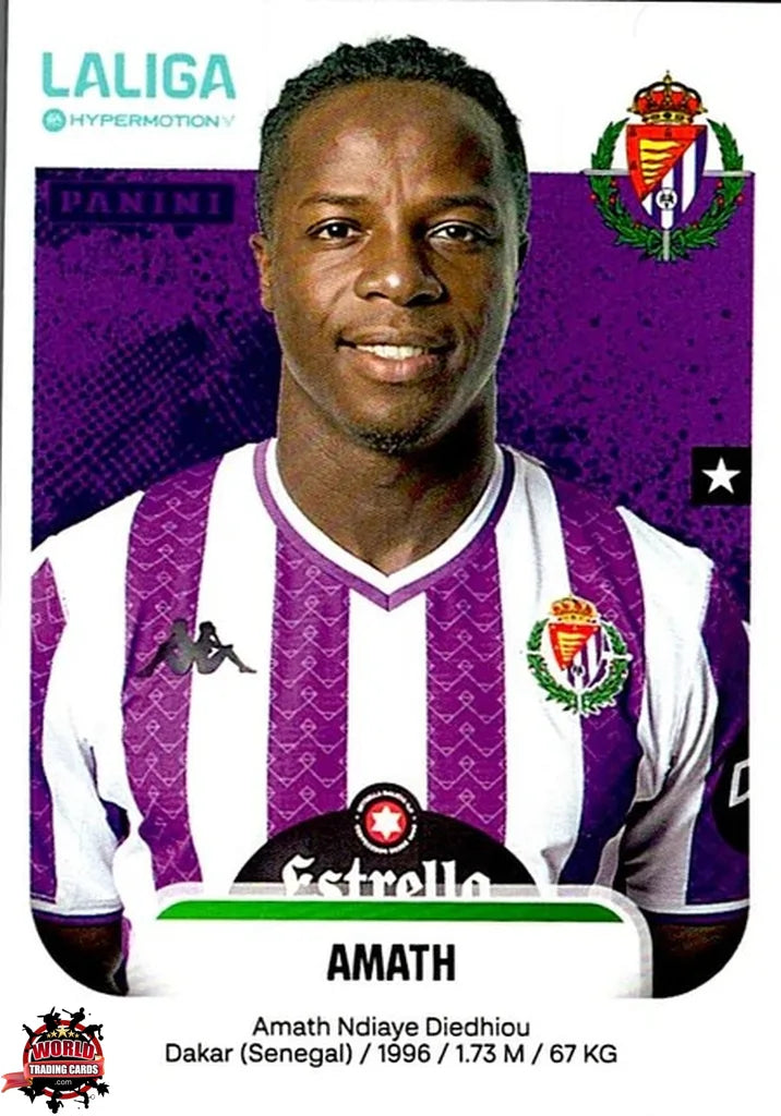 Cromo Trading Card Fútbol-Amath-Real Valladolid CF-Panini La Liga HypermotionV 2025-2026-396-Basico