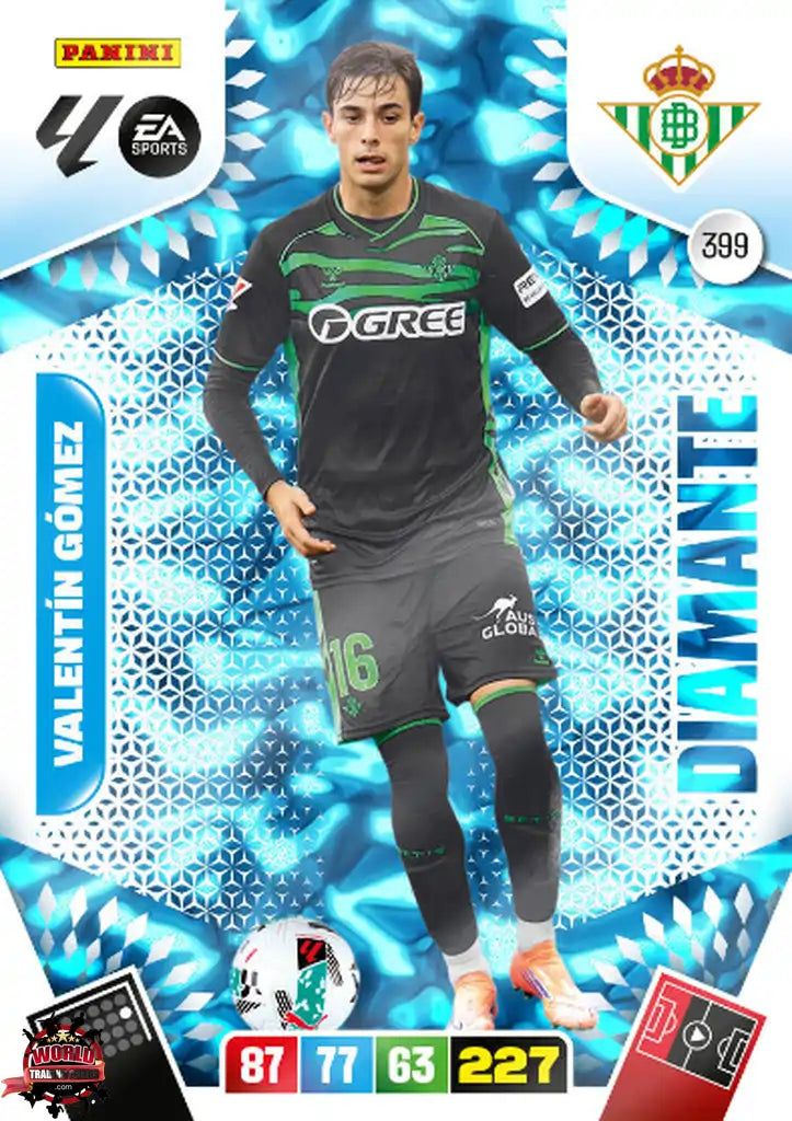 #399 | Adrenalyn XL | La Liga | 2025-2026 | Valentín Gómez | Real Betis | Diamante