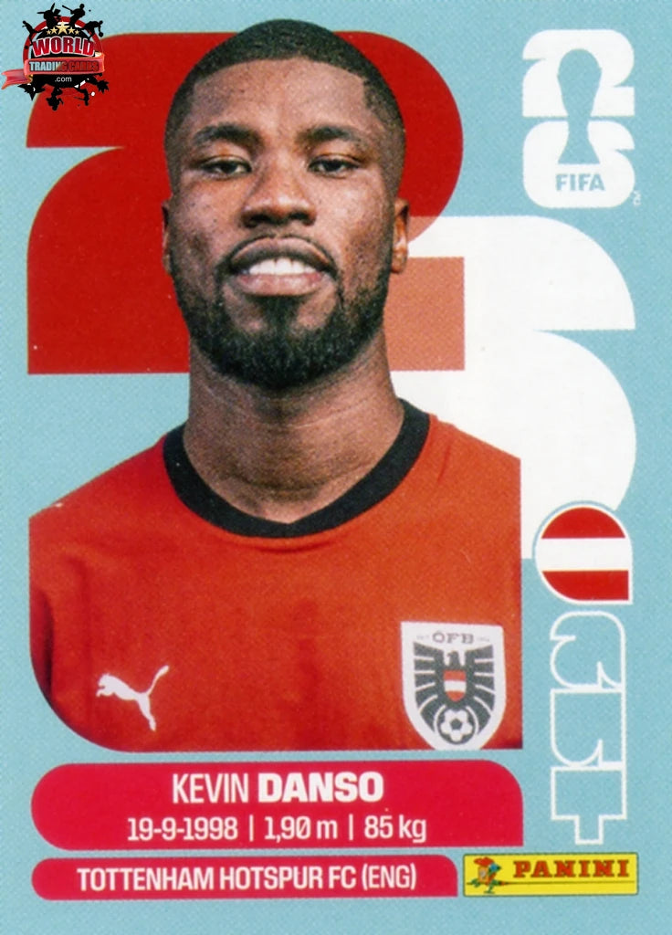 #AUT005 | Panini | Fifa World Cup Stickers | 2026 | Kevin Danso | Austria | Base