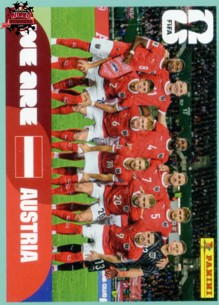 #AUT013 | Panini | Fifa World Cup Stickers | 2026 | Team Photo | Austria | Base