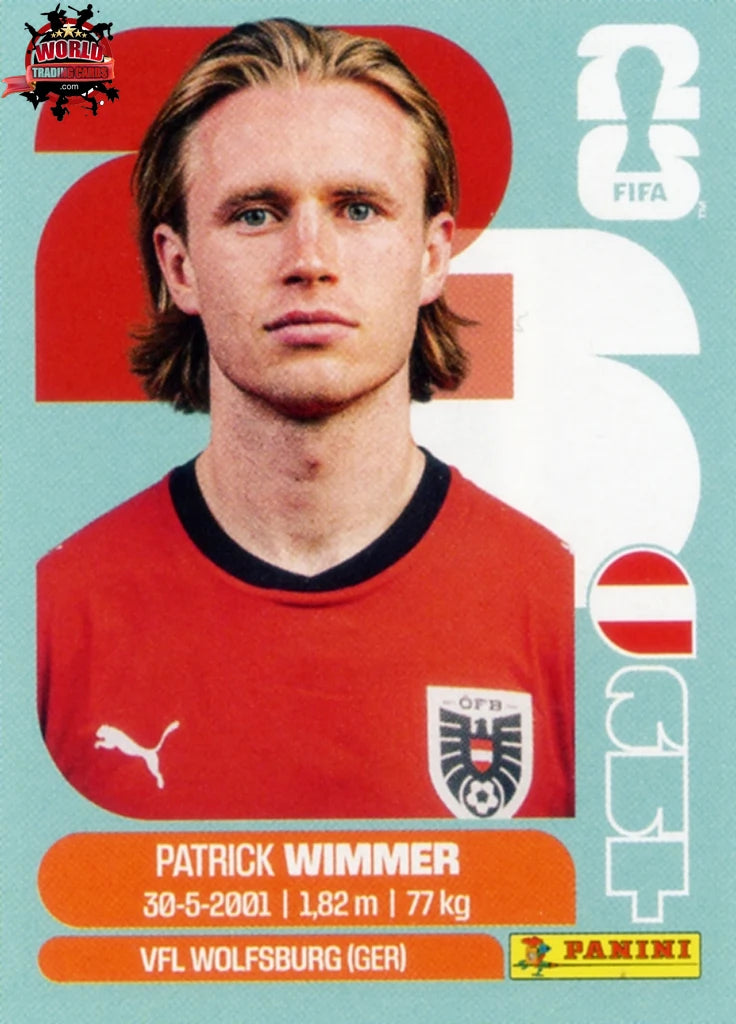 #AUT017 | Panini | Fifa World Cup Stickers | 2026 | Patrick Wimmer | Austria | Base