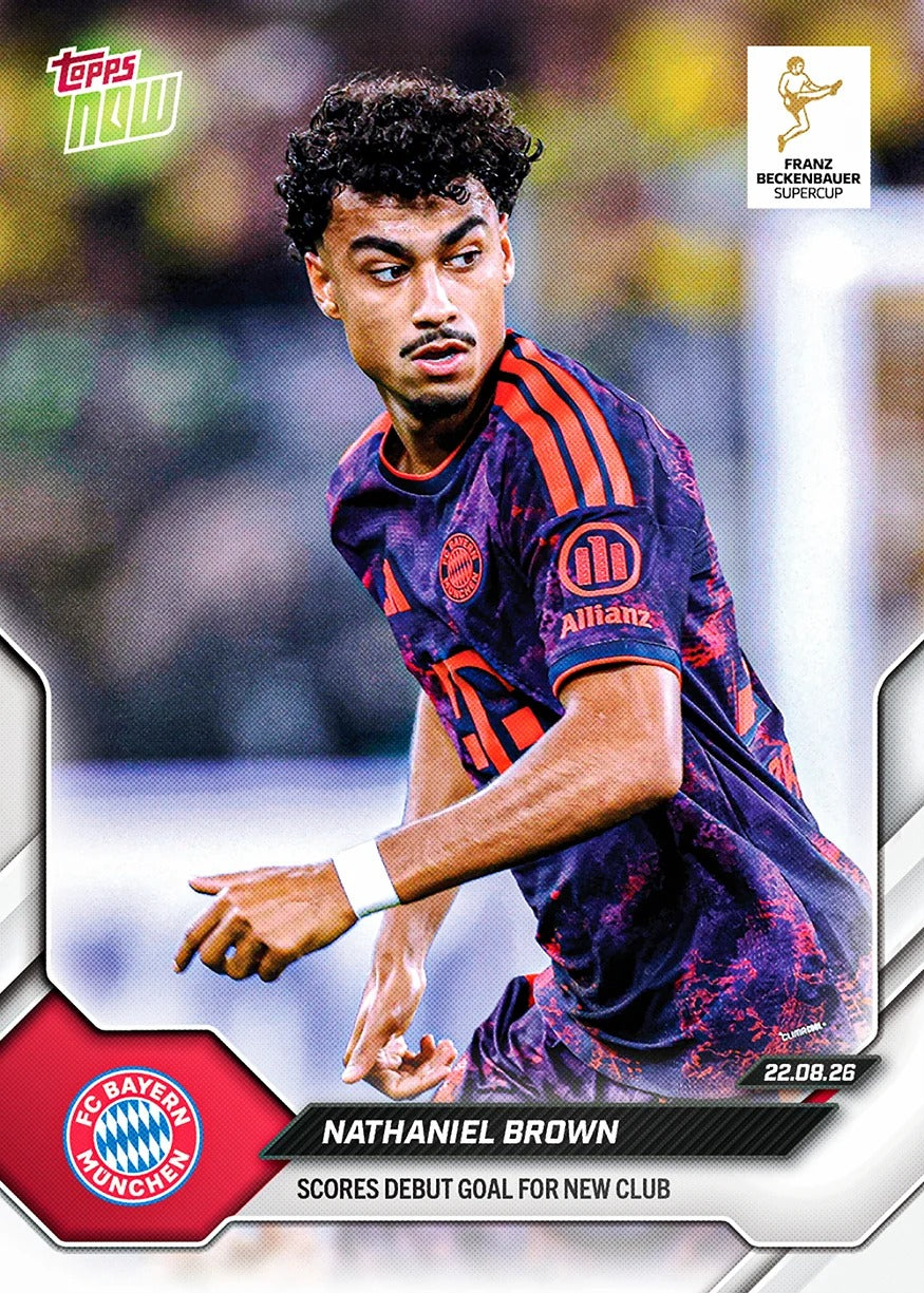 2026-27 | Topps | Now | Bundesliga | #002 | Nathaniel Brown | Base | PREORDEN | ENVÍO 30 días aproximadamente desde la fecha de compra.